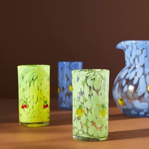 Sang trọng cổ điển thiết kế thân thiện với môi tay thổi <span class=keywords><strong>Glass</strong></span> Mug Set với Handle Spoon hot-nóng chảy trang trí nội thất cho uống <span class=keywords><strong>cup</strong></span> phụ kiện - Product Image 1