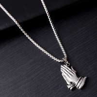 Collier Long Homme Hip Hop en Acier Inoxydable, Vente en Gros 100 Designs, Pendentifs Feuille d'Érable Ancre Crâne Serpent Croix