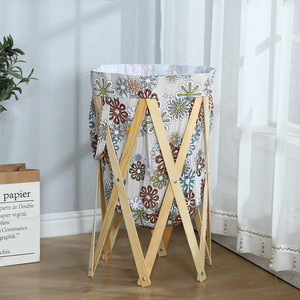 Vestiti scatola di immagazzinaggio organizzatore <span class=keywords><strong>bagno</strong></span> cestino di immagazzinaggio bin legno multifunzione cestino organizer lavanderia contenitore - Product Image 4