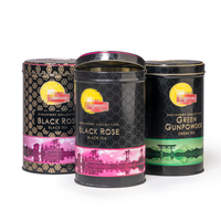 Logo personnalisé de qualité alimentaire bonne étanchéité petit récipient rond en étain pour le thé en métal café en fer blanc boîte pour le thé 100ml