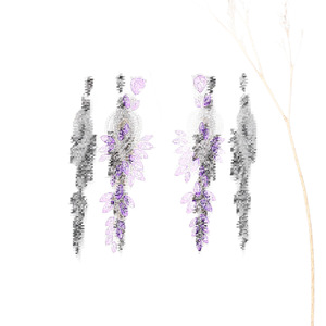 Boucles d'oreilles pendantes en forme de feuilles, design goutte d'eau, or, cristal noir, bijoux de fête, 8,3 cm, poids 18 g - Product Image 5