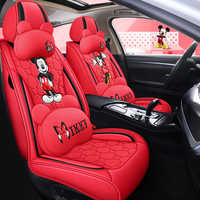 Housse de Siège Taille Universelle en Cuir PU et Tissu, Ensemble Complet, Ajustement Universel, pour Voiture de Luxe