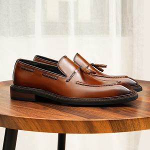 Nuevos Zapatos Oxford de Cuero para Hombre, Sin Cordones, Impermeables, Transpirables, Estilo Británico, Formales, de Negocios, Modernos, Casuales de Oficina - Product Image 3