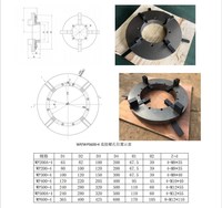 Mandrin à main à 4 mâchoires de 200mm pour couper/souder, mandrin rotateur de soudage, pince à quatre mâchoires facile à utiliser Tube carré de tuyau de tube rond