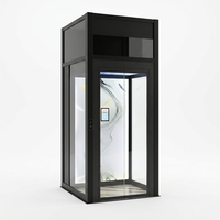 Ascenseur résidentiel extérieur moderne pour maison, cabine en verre trempé à traction, porte en acier, pour manoirs de 2 à 7 étages, 400 kg, certifié CE