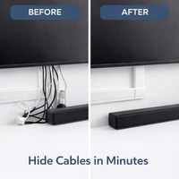 2 x 1 m de gaine de câblage en PVC autocollante blanche (lot de 2 m) pour dissimuler les câbles muraux et de télévision 16x16 mm