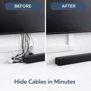 2 x 1 m de gaine de câblage en PVC autocollante blanche (lot de 2 m) <span class=keywords><strong>pour</strong></span> dissimuler les câbles muraux et de télévision 16x16 mm - Product Image 6