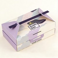 Boîte à poignée en papier de qualité alimentaire, emballage jetable pliable pour la restauration rapide, impression numérique personnalisée, boîte à sushi, boîte à poulet frit