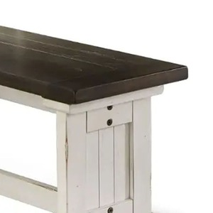 โต๊ะรับประทานอาหารแบบเปลี่ยนรูปแบบได้ <span class=keywords><strong>Orso</strong></span> รุ่น Plank Seat สีขาวและสีน้ำตาล ขนาด 48 นิ้ว สำหรับใช้ในบ้าน สำนักงาน และโรงแรม - Product Image 5