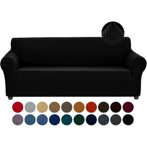 Inthetrend Three-seat <b>Sofa</b> <b>Armrest</b> <b>Cover</b> Non-slip Elastic Comfortable Solid Color Modern Style Polyester Spandex 180-235cm Width - Product Image 1