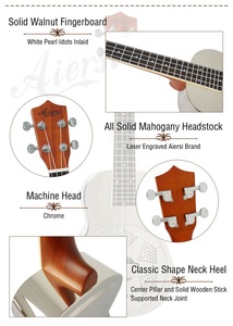 Fábrica China Aiersi marca resonador ukelele 24 pulgadas concierto ukelele precio barato instrumentos musicales latón cobre buena calidad - Product Image 3