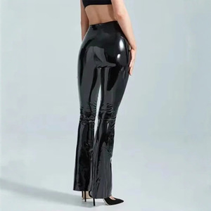 <span class=keywords><strong>Pantaloni</strong></span> <span class=keywords><strong>Neri</strong></span> Casual a Vita Alta Eleganti e Sexy da <span class=keywords><strong>Donna</strong></span> in <span class=keywords><strong>Pelle</strong></span> PU Effetto Specchio per Commercio Estero Transfrontaliero - Product Image 1