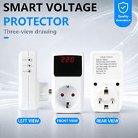Protecteur de tension numérique automatique, protection contre les surtensions et les fuites, 5 KVA, monophasé, AC 220V, 16A, prise EU pour réfrigérateur