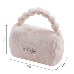 Sac à main pour femme en fausse fourrure de lapin, mignon, portable, sac à maquillage en peluche tendance - Product Image 2
