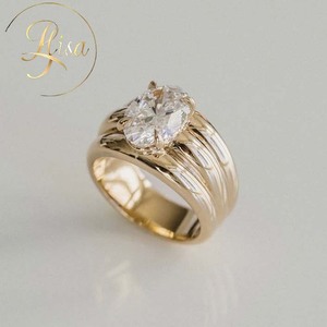 Bague de fiançailles en diamant de laboratoire certifié IGI VVS, sur mesure, en argent 925, diamant de laboratoire CVD, bague solitaire pour femme, bijoux fins - Product Image 1