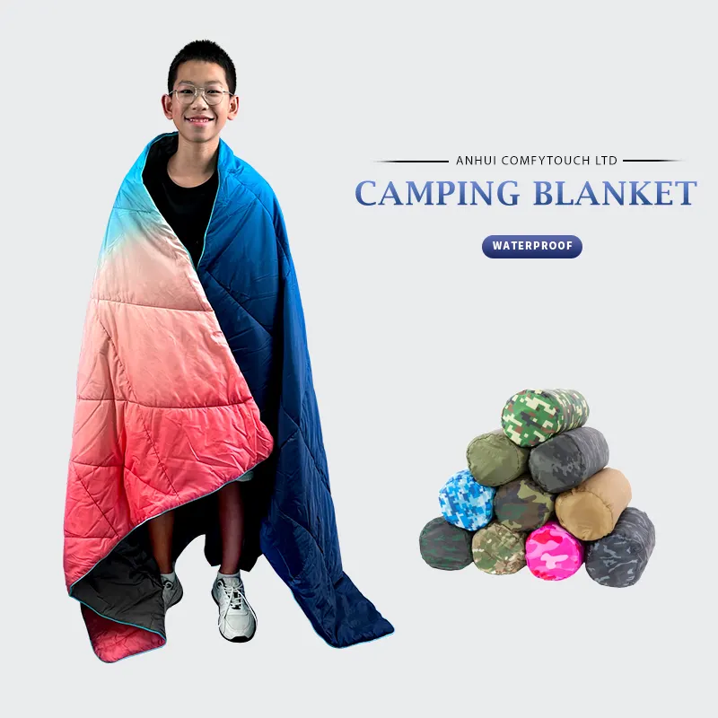 Couverture de Camping en plein air imprimée pour voyager pique-niques voyages à la plage Concerts Double couverture de Camping gonflée