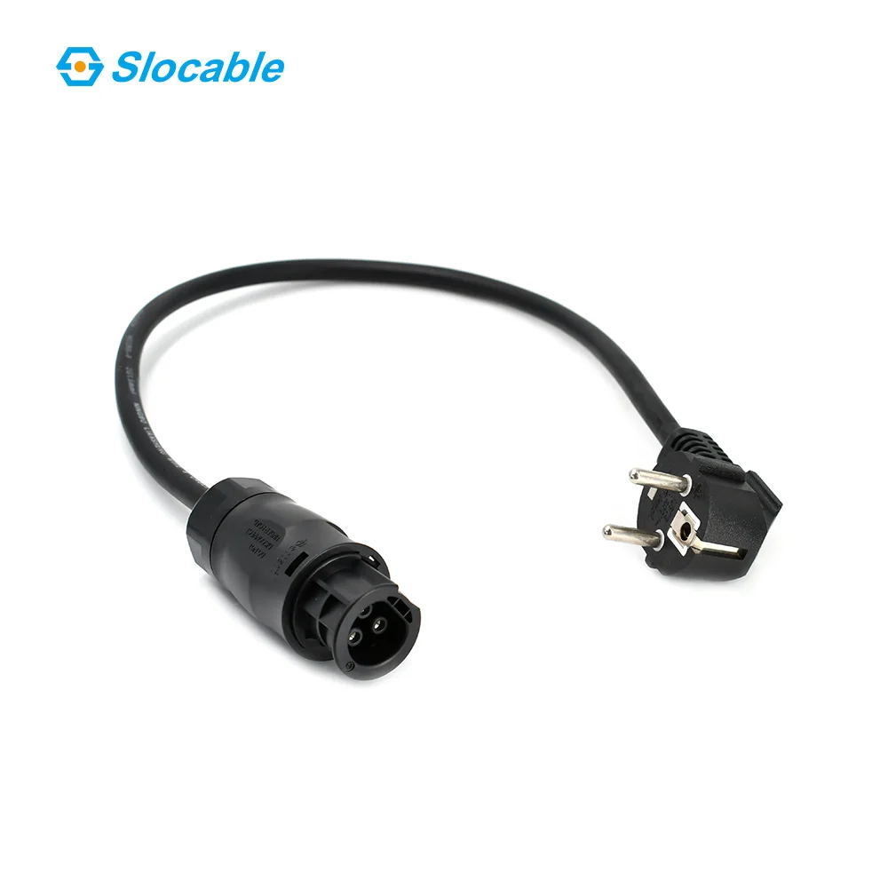 Slocable New Arrivals Betteri BC01 3 Pin AC Female PV Co<i></i>nnector to European Socket Plug Extension Cable