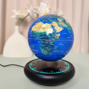HCNT Magnetic Levitation Speaker Clock Base Floating Globe Map , 360° Rotating Home Office Decor, Birthday Gifts - Product Image 3