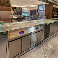 Projet de cuisine complète sur mesure professionnel, équipement de cuisine haut de gamme pour restaurant commercial pour l'hôtel Hilton Ritz-Carlton