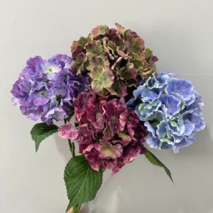 Bouquet d'hortensias artificiels Meng Jie en soie polyester – Décoration florale pour bureau, sol, mur, maison et gîte - Product Image 4