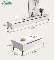 Wayon, table minimaliste moderne haut de gamme, blanche avec pieds en bois, pour la décoration contemporaine de la maison