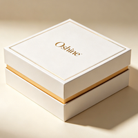 Boîte d'emballage cosmétique de luxe avec couvercle et base rigides personnalisés, boîte cadeau pour soins de la peau, boîte d'emballage en papier pliable, service OEM ODM