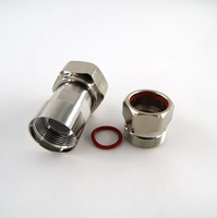 Connecteur mâle coaxial RF étanche pour câble d'antenne, à pince, 4.3/10, pour câble super flexible de 1/2 pouce