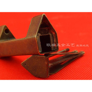 Chinese Antique Style Copper Furniture <b>Lock</b> 60x37x25mm Floral Design Wooden Box <b>Cabinet</b> Padlock Durable - Product Image 4