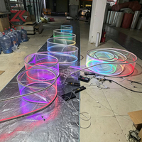 Luminaire suspendu LED en acrylique ondulé RGB personnalisable ZKAI, décoration de plafond pour la décoration de salle de mariage