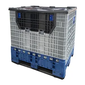 Flc1200-1020L 1200*1000*1200堆叠HDPE集装箱运输工业耐用折叠托盘箱集装箱