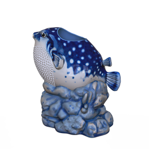 <span class=keywords><strong>Taza</strong></span> <span class=keywords><strong>de</strong></span> Cóctel con Diseño <span class=keywords><strong>de</strong></span> Organismos Marinos, Venta al por Mayor, OEM, ODM, Personalizada, Vajilla <span class=keywords><strong>de</strong></span> Cerámica con Tema Oceánico, Azulejo Azul, Pez Globo en <span class=keywords><strong>Roca</strong></span>, <span class=keywords><strong>Taza</strong></span> Tiki - Product Image 2