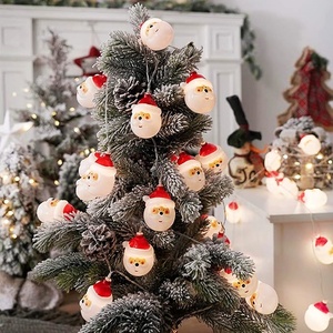 Guirlandes lumineuses LED de Noël, personnages Père Noël et bonhomme de neige, blanc chaud, décoration intérieure, IP44, 2700K, décorations suspendues festives - Product Image 4