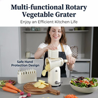 Verstelbare 5 Messen Roestvrijstalen Handmatige Snijmachine Kaas Rasp Groente Mandoline Shredder Cutter Multifunctionele Aardappel Metaal