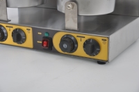 Nueva Máquina Eléctrica Comercial de Doble Cabezal para Rollos de Pollo y Panqueques de Huevo, 220V, de Acero Inoxidable de Grado Alimenticio, Ajustable
