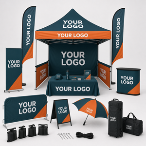 Kit de stand para campañas corporativas con carpa publicitaria, sombrillas, cuadernos, credenciales, pulseras, abanicos de mano y gorras, carpa para ferias comerciales - Product Image 6