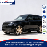 Vente flash - Jantes de voiture en alliage forgé en carbone 2 pièces, couleur or champagne, 22x10.5 23x11, 5x120, pour Range Rover L460