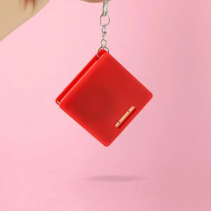 Portable Square Measuring Tape Keyring with Horizontal Bubble Level Indicator 1m Retractable Tape Measure Key Ring Tool - Product Image 5