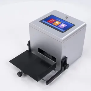 Slimme Statische Desktop Touchscreen Inkjetprinter Voor Het Stempelen Van De Vervaldatum Batch Qr/Barcode Logo Codeermachine Voor Fles