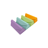 Étui à lunettes pliable en cuir PU, écologique, texturé, boîte à lunettes personnalisée avec logo OEM, étui de rangement pour lunettes optiques