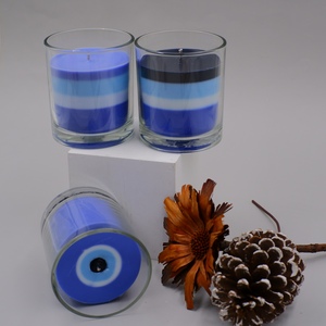 <span class=keywords><strong>Vela</strong></span> de Cera de Soja con Ojo Turco en Frasco de Vidrio Azul, Personalizada con Logotipo de Lujo C&H, Decoración <span class=keywords><strong>para</strong></span> <span class=keywords><strong>el</strong></span> Hogar - Product Image 2