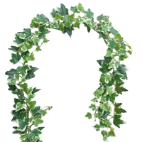 Guirlande de Lierre Artificiel CHUANGFA 18/21CM, Plantes Suspendues Faux Cimier Résistantes pour Décoration Murale Chambre Mariage Jardin