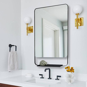 Su misura In Metallo <span class=keywords><strong>Con</strong></span> Cornice <span class=keywords><strong>Specchio</strong></span> Illuminato di Lusso Rettangolo di Ospitalità Bagno LED <span class=keywords><strong>Specchio</strong></span> <span class=keywords><strong>con</strong></span> <span class=keywords><strong>Mensola</strong></span> - Product Image 4