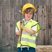 Gilet réfléchissant haute visibilité avec logo personnalisable pour les uniformes d'arpenteur et de sécurité pour enfants