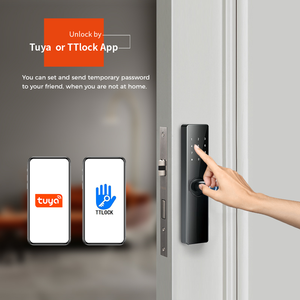 2025 Trending Tuya fabricante 5050 Keyless Electric Tuya Wifi Remote Lock & Keys Smart Electric Fingerprint Door <span class=keywords><strong>Timbre</strong></span> Lock - Product Image 2