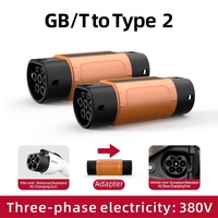 Adaptateur aux normes européennes et nationales, convertit Type2 en GB/T pour stations de recharge monophasées/triphasées, fabriqué en Chine