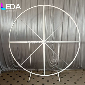 Fondo Redondo de Tela LEDA Color Crema, Decoración Clásica para Escenarios de Boda, Ligero, Hecho a Mano, para Fiestas y Eventos - Product Image 4