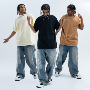 T-shirts pour hommes de grande taille, surdimensionnés, vintage, avec logo graphique personnalisé, 100% coton, respirants, imprimés à l'écran - Product Image 2