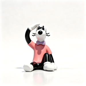 Scultura Personalizzata in Resina di Cane Cartoon, Statuetta Moderna di Cucciolo, Ornamento Artistico per Giardino Esterno - Product Image 1