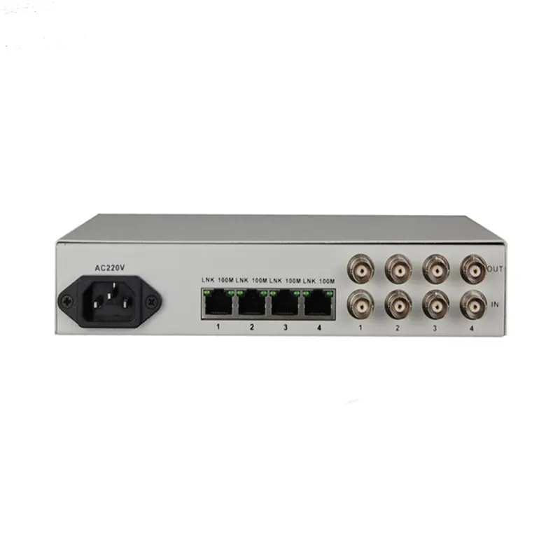 Desktop Type 4 E1 Over 4fe Converter 4 Poorten 10/100M Ethernet Naar 4e1 Converter