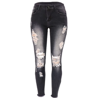 Shorts en jean skinny taille basse pour femme, très extensibles, déchirés, décontractés, moulants, vente en gros OEM/ODM